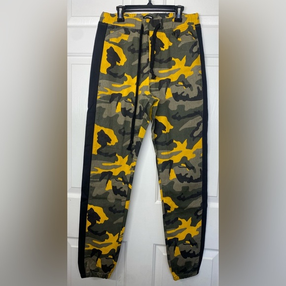 Fashion Nova Cadet Kasey Cargo Joggers - Yellow Black Medium - Picture 7 of 10